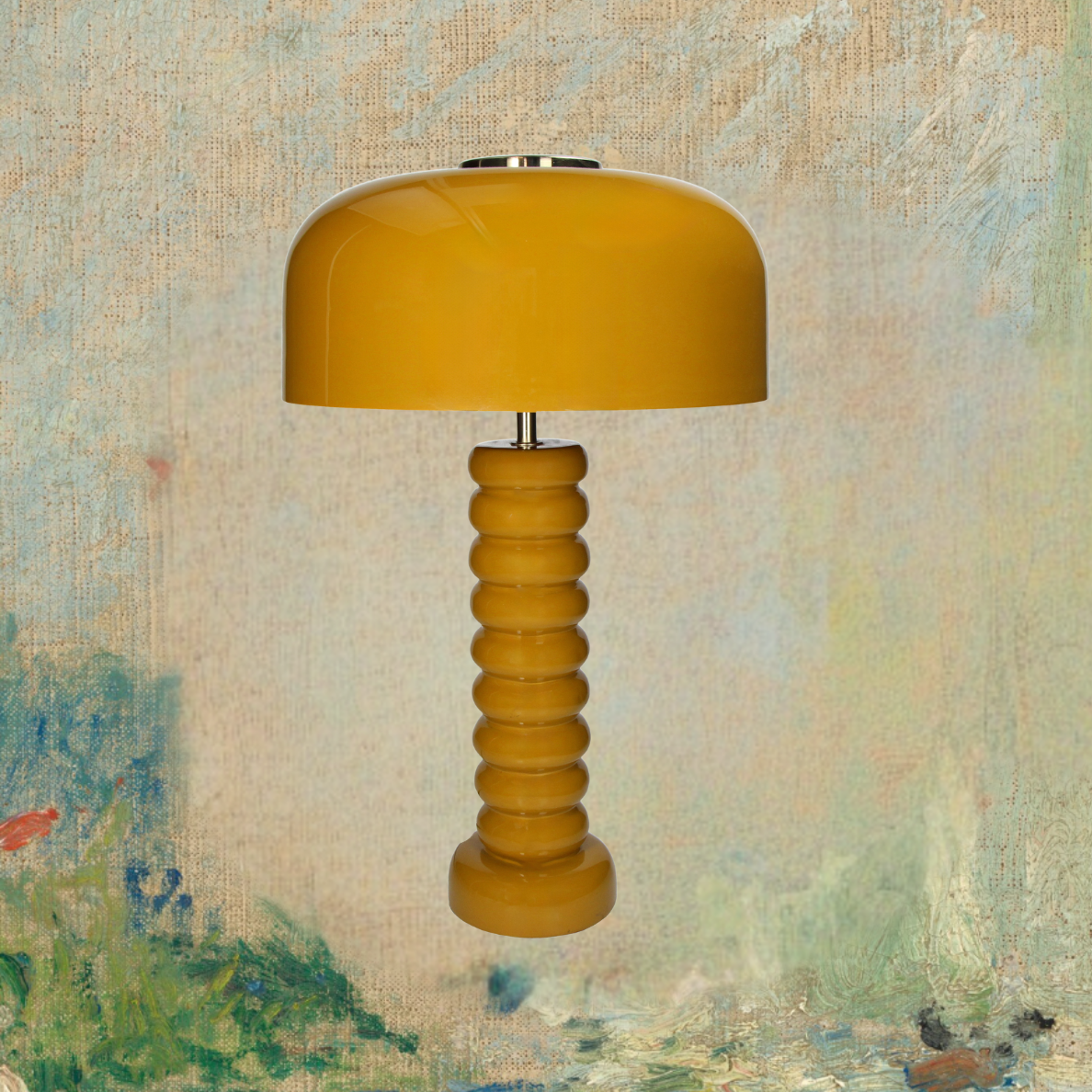 ABAJUR METAL MOSTARDA