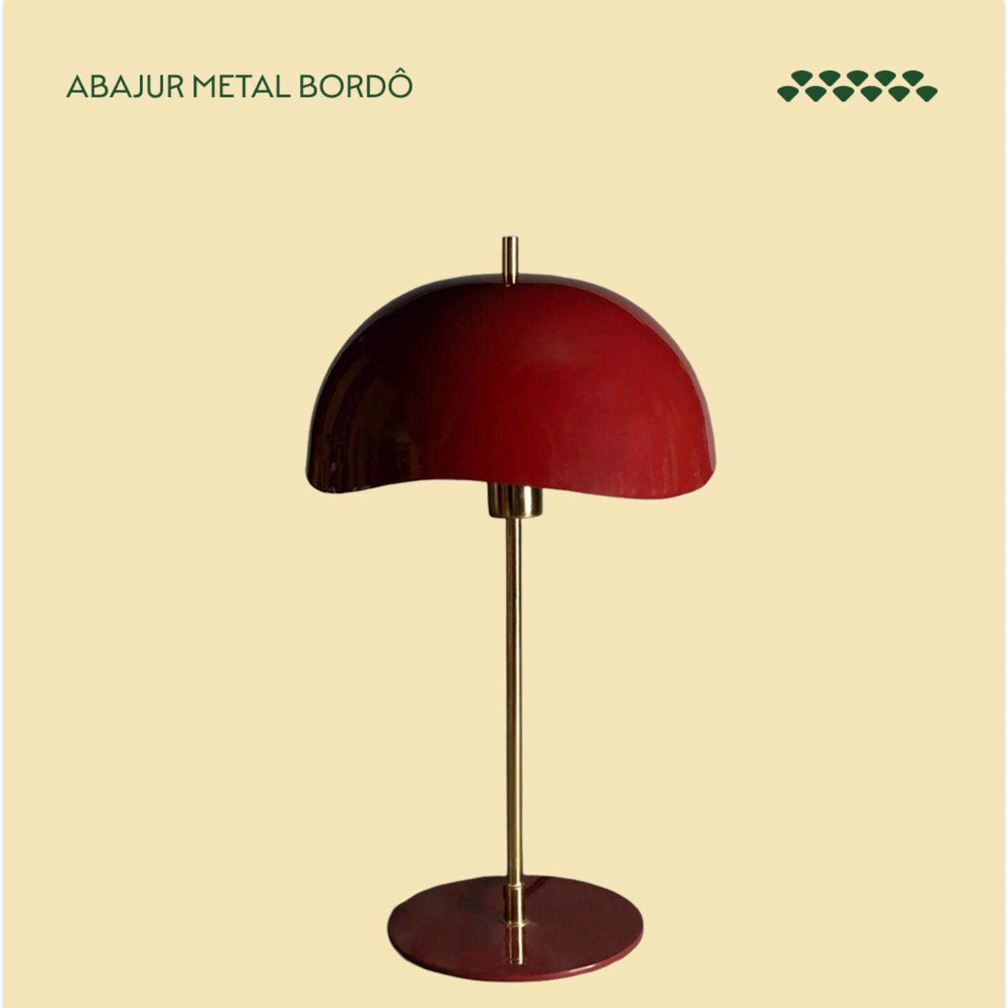 ABAJUR METAL BORDÔ