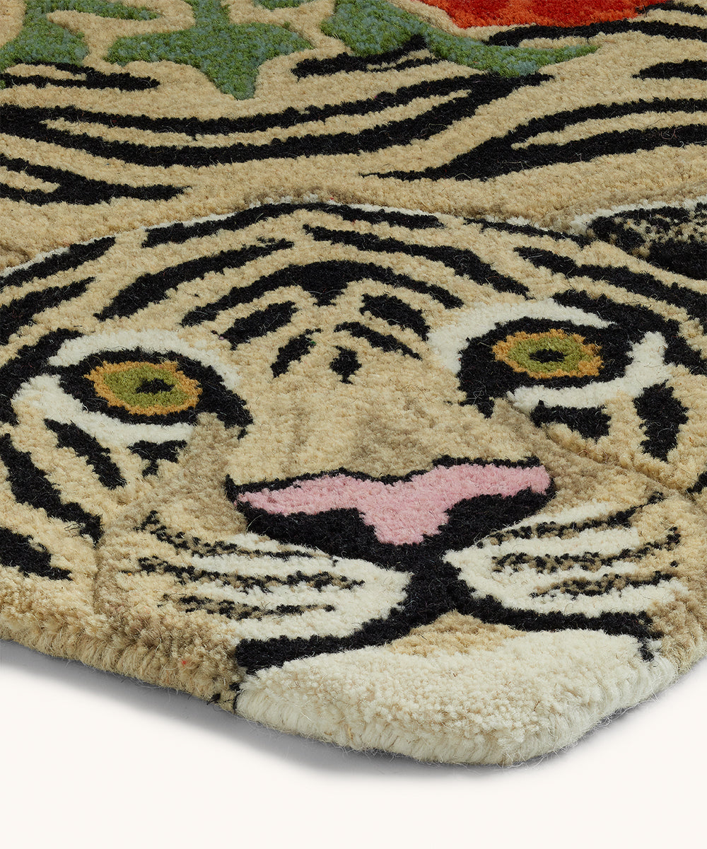TAPETE IMP TIGRE FLORAL LARGE