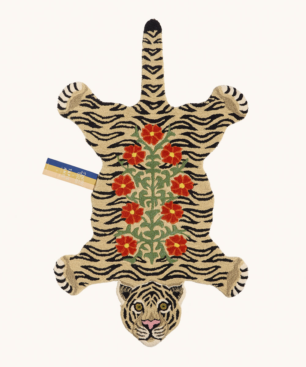 TAPETE IMP TIGRE FLORAL LARGE