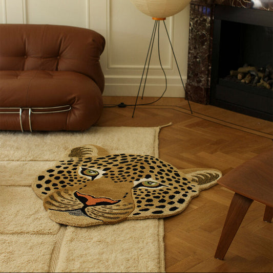 TAPETE IMP TESTA LEOPARDO