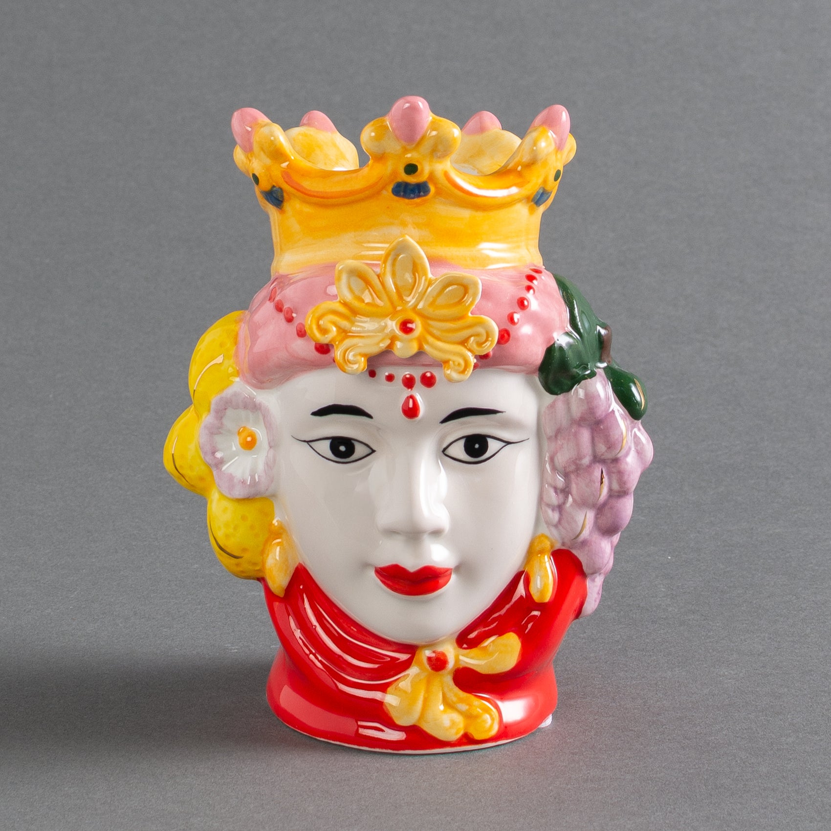 VASO ITALIANO TESTA DI MORO ROSA - MULHER