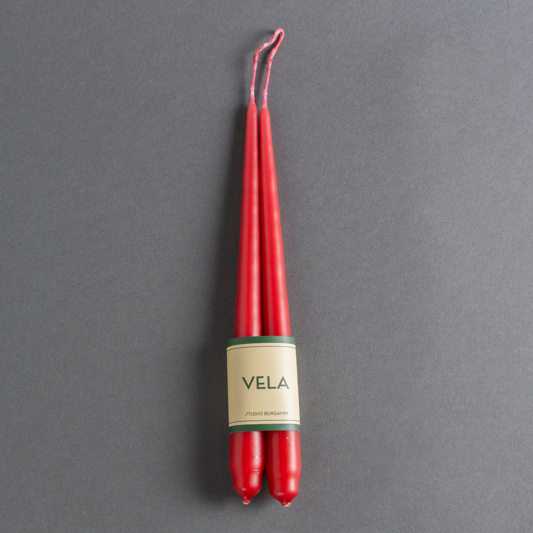 VELA BASTÃO PAR VERMELHO