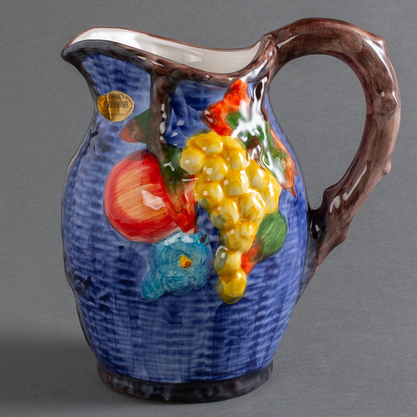 JARRA ITALIANA AZUL COM FRUTAS
