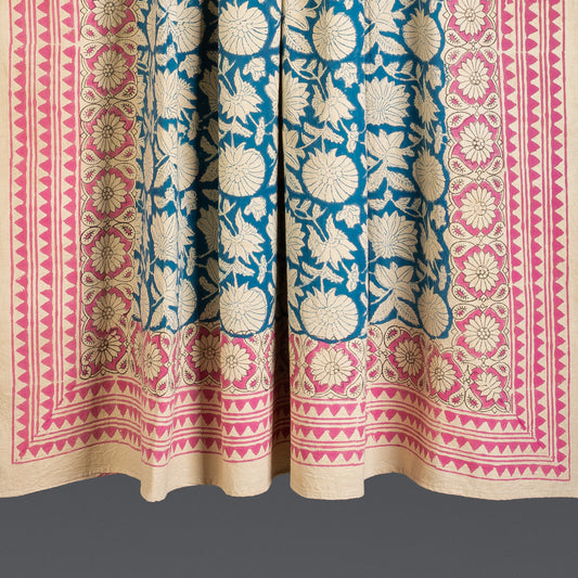 TOALHA DE MESA BLU E ROSA