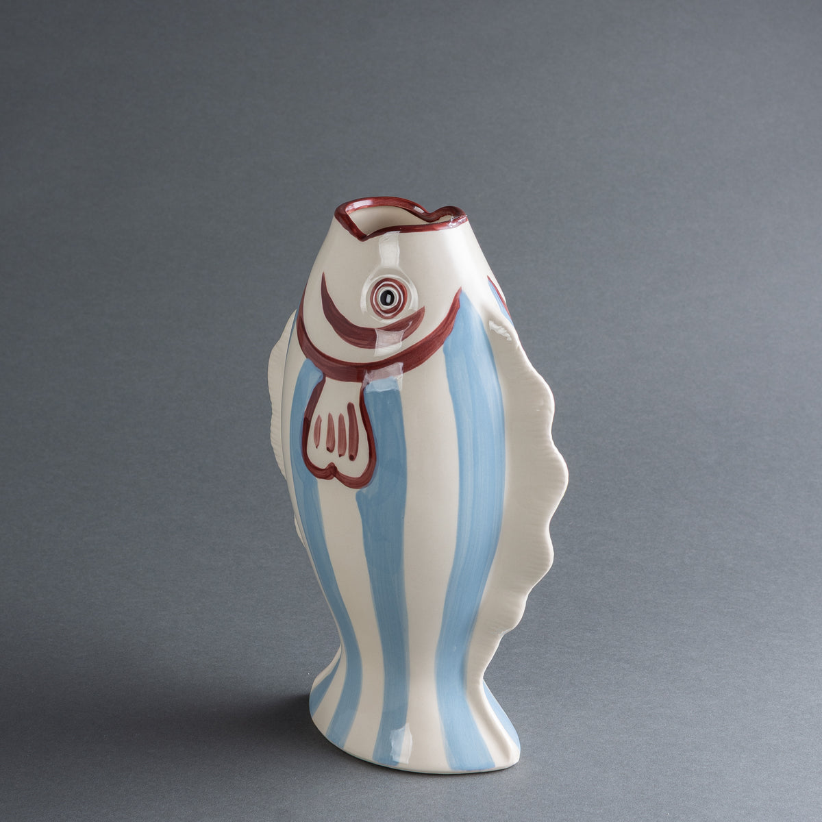VASO PESCE LISTHERA BLU