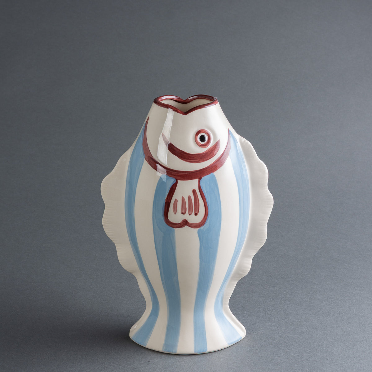 VASO PESCE LISTHERA BLU