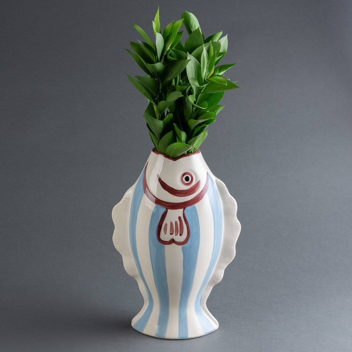 VASO PESCE LISTHERA BLU