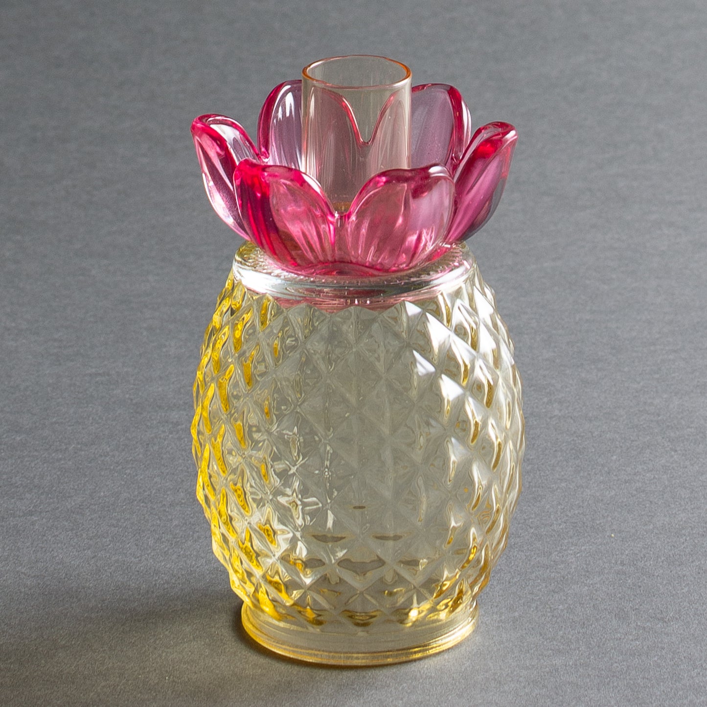 CASTIÇAL VETRO ANANAS GIALLA