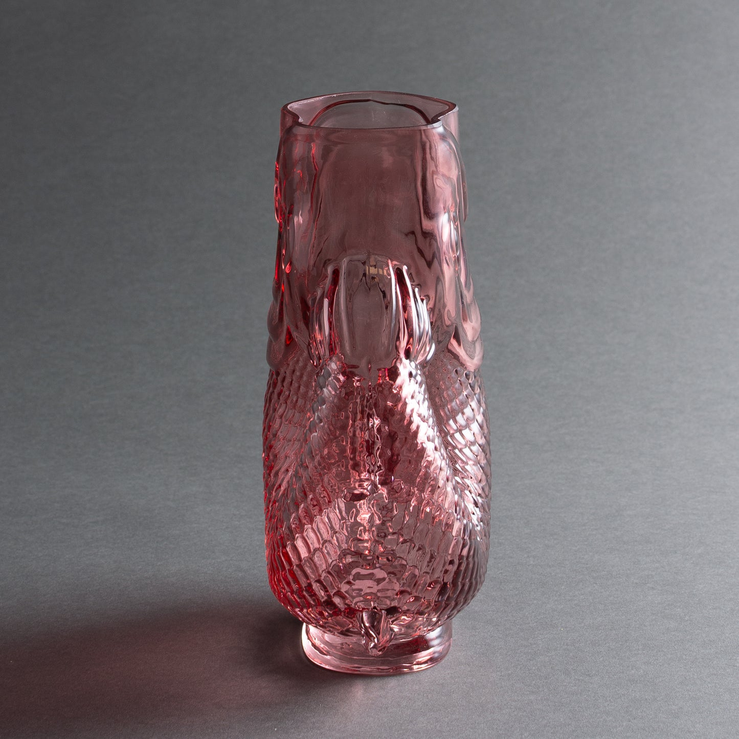 VASO PESCE VETRO ROSA