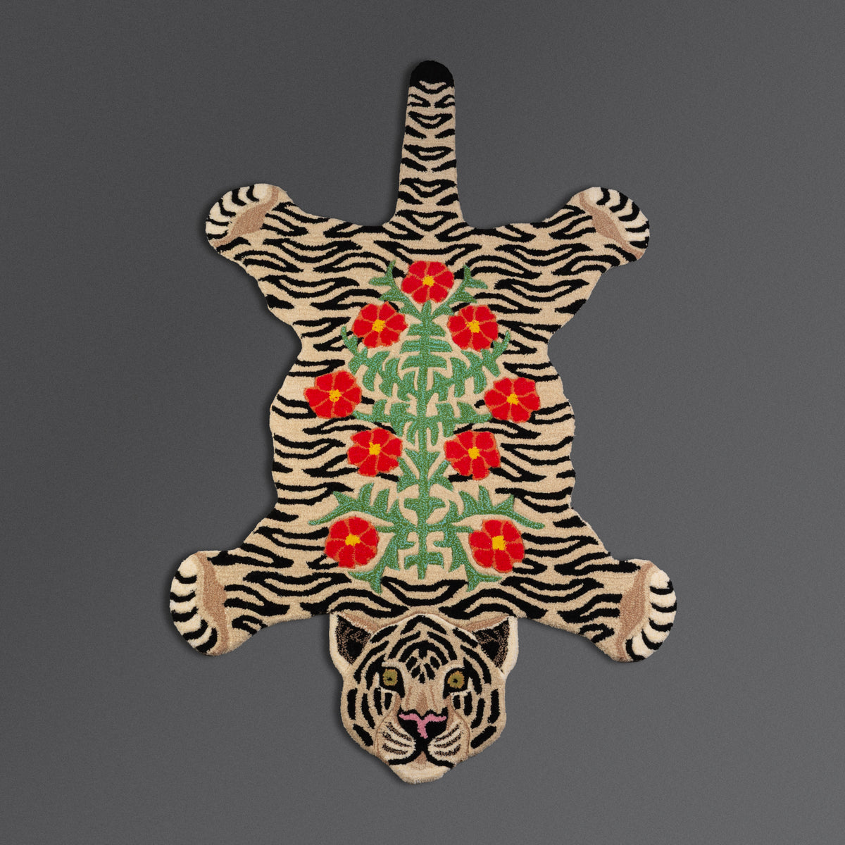 TAPETE IMP TIGRE FLORAL LARGE