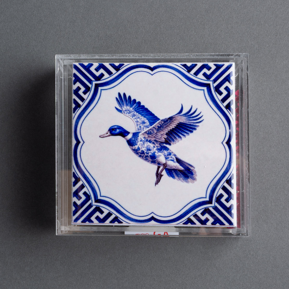 CAIXA DE FÓSFORO ACRILICO  - PATO BLU