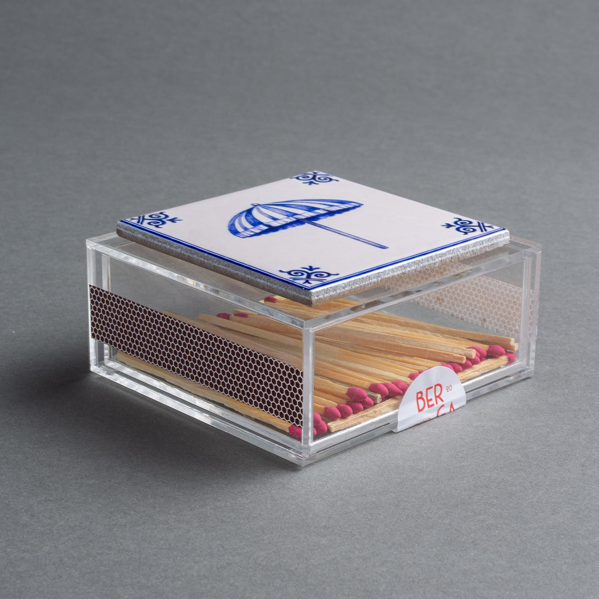 CAIXA DE FÓSFORO ACRILICO  - OMBRELLONE BLU