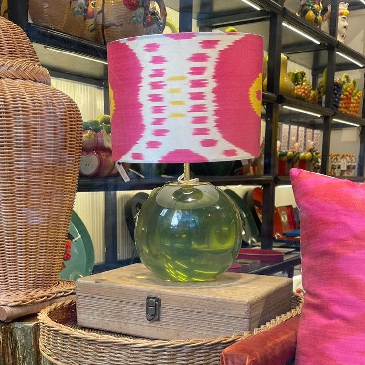 CÚPULA STUDIO BERGAMIN IKAT SEDA GIALLO E ROSA