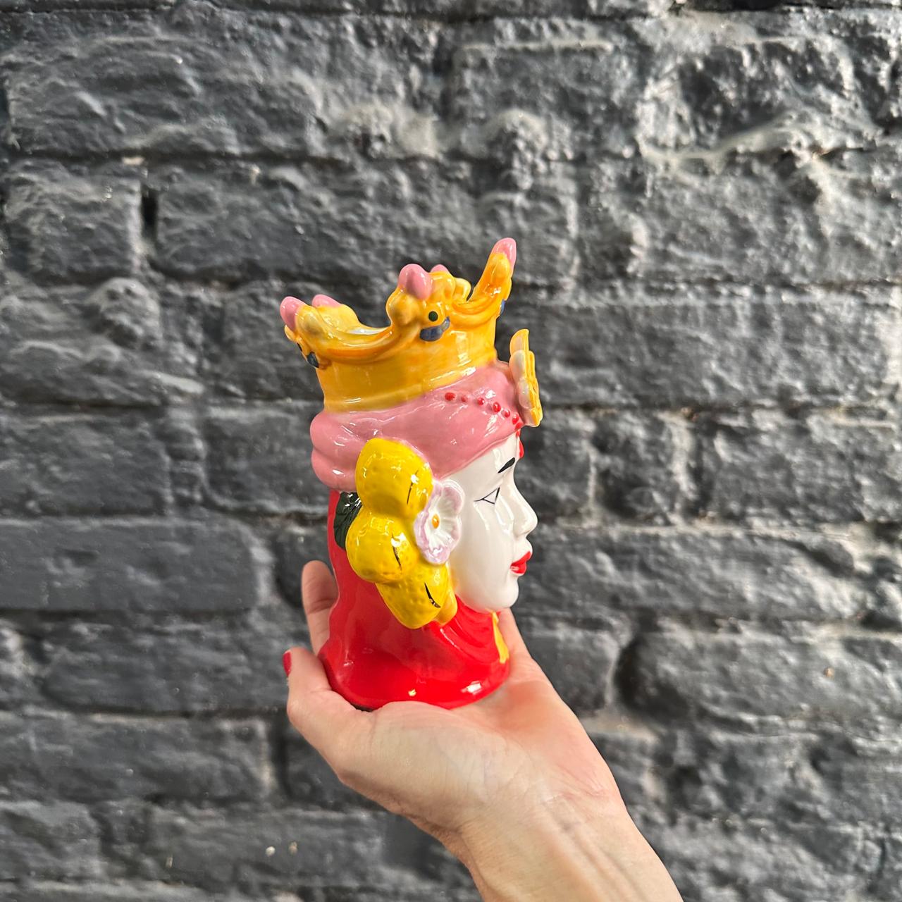 VASO ITALIANO TESTA DI MORO ROSA - MULHER