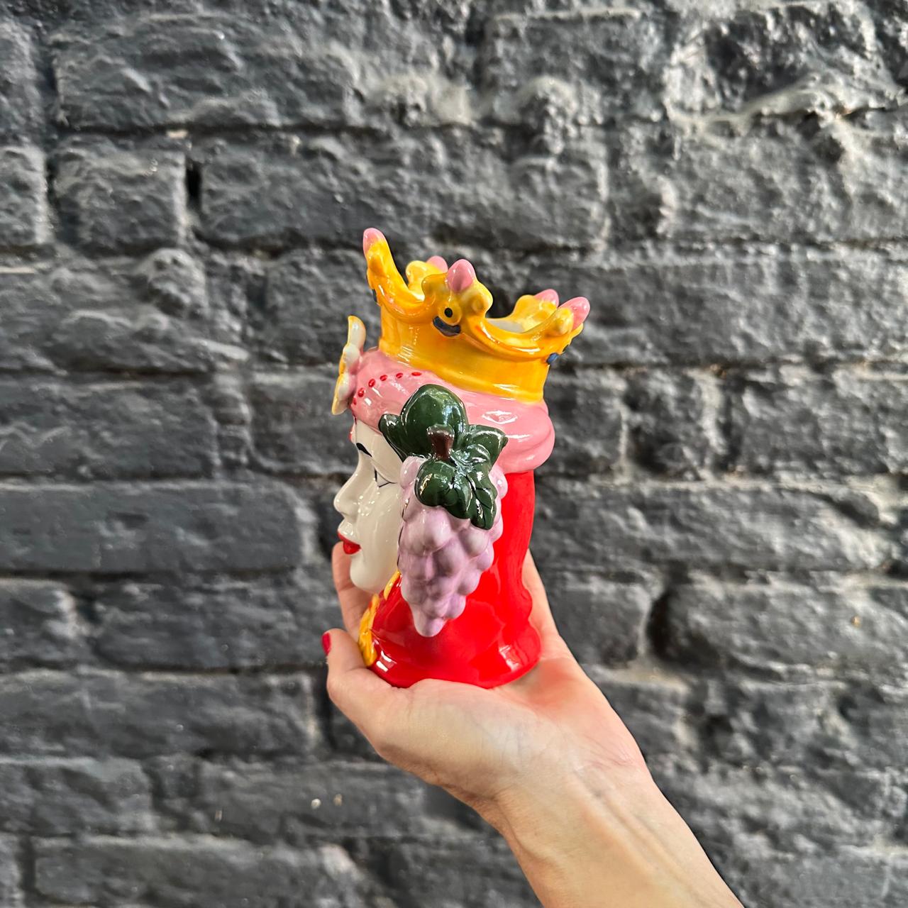 VASO ITALIANO TESTA DI MORO ROSA - MULHER
