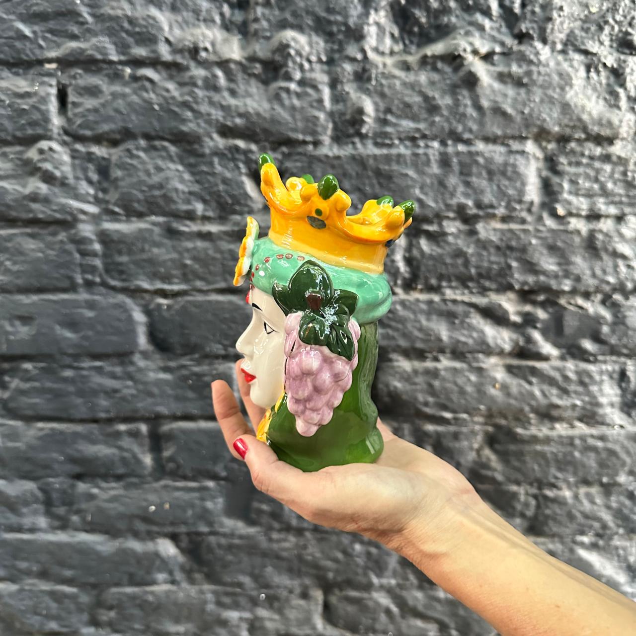 VASO ITALIANO TESTA DI MORO VERDE - MULHER