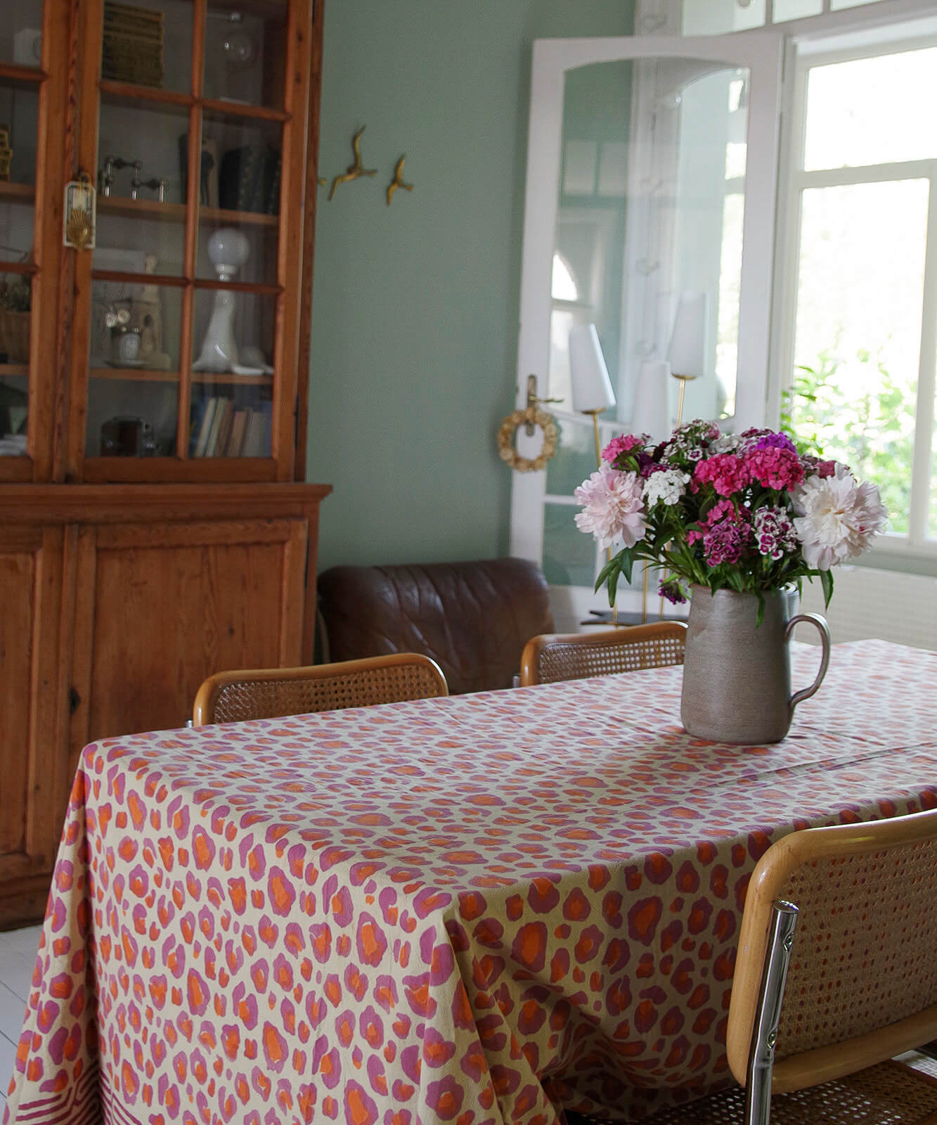 TOALHA DE MESA LEOPARDO PINK