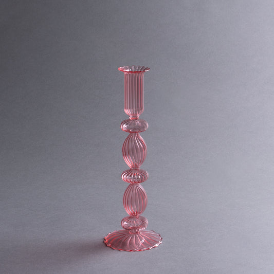 CASTIÇAL VETRO ROSA