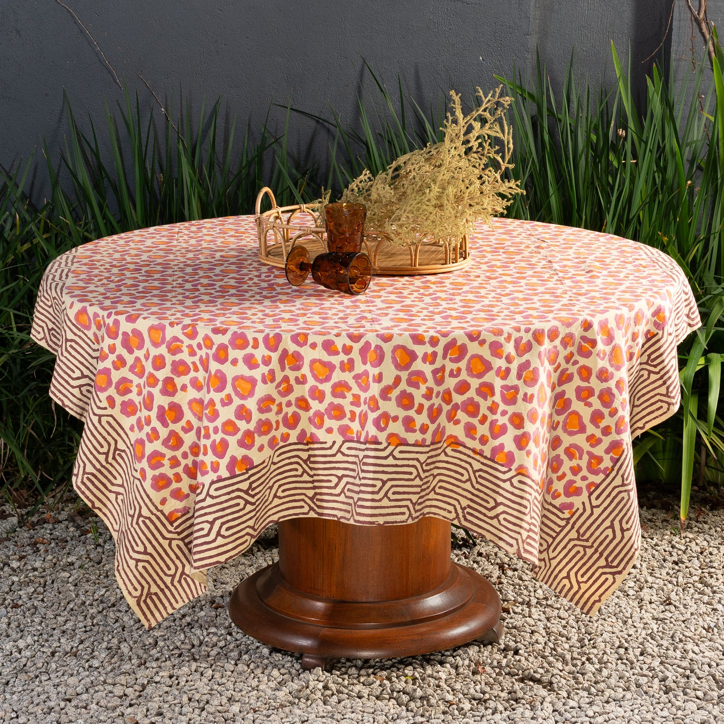 TOALHA DE MESA LEOPARDO PINK
