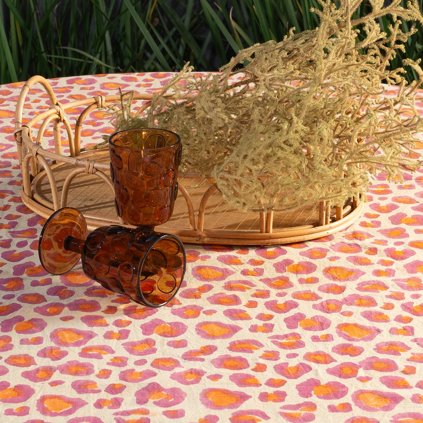 TOALHA DE MESA LEOPARDO PINK
