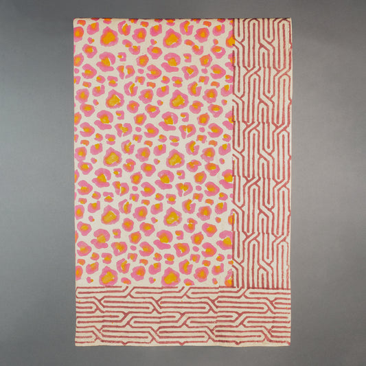 TOALHA DE MESA LEOPARDO PINK