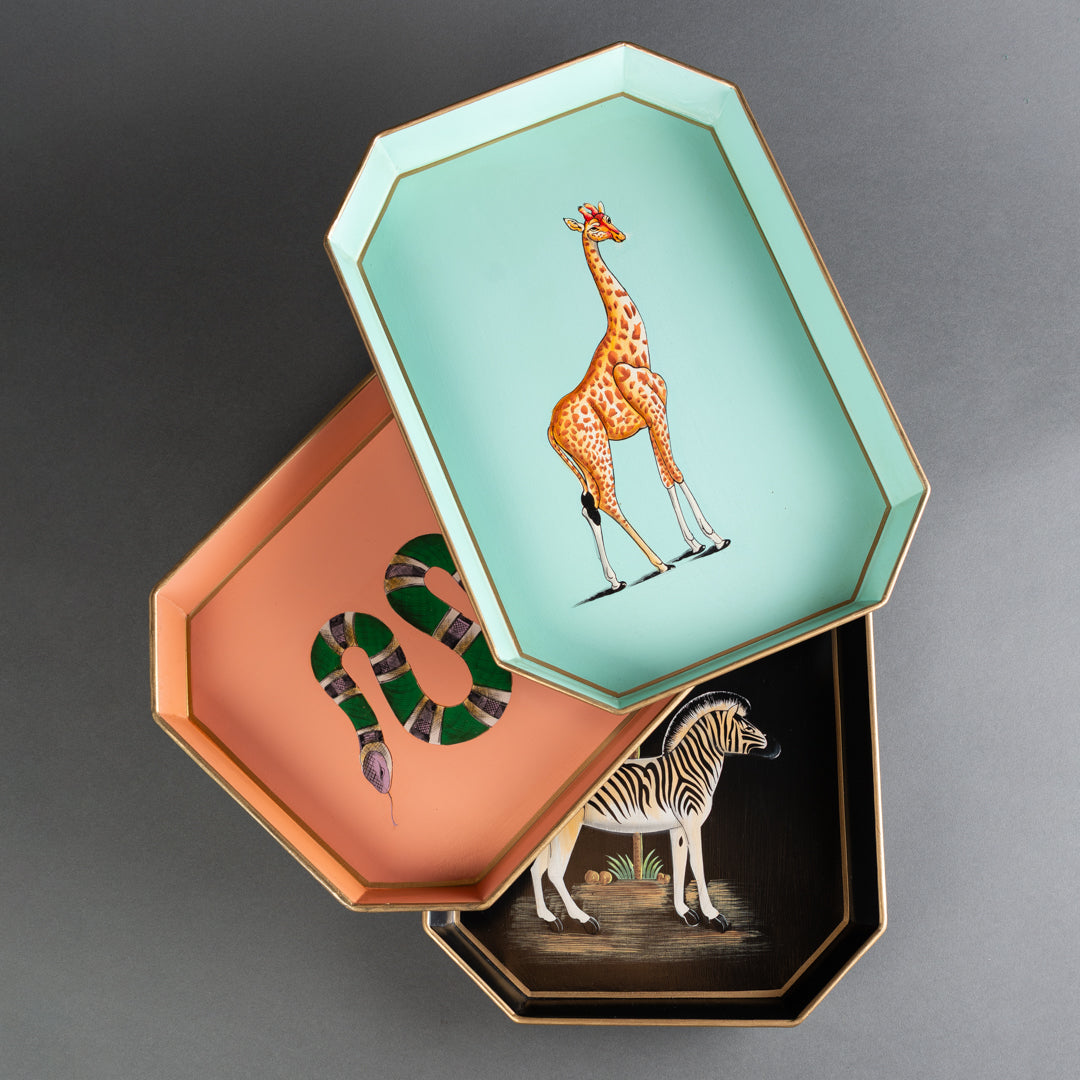 BANDEJA METAL GIRAFFA GIALLA