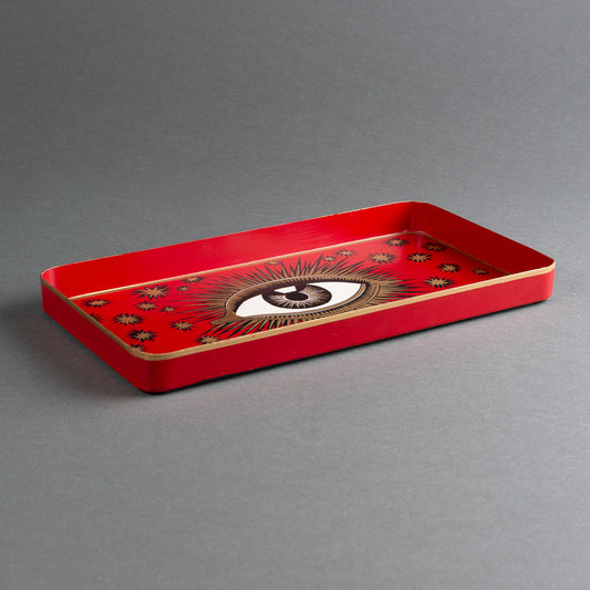 BANDEJA METAL OCCHIO ROSSO