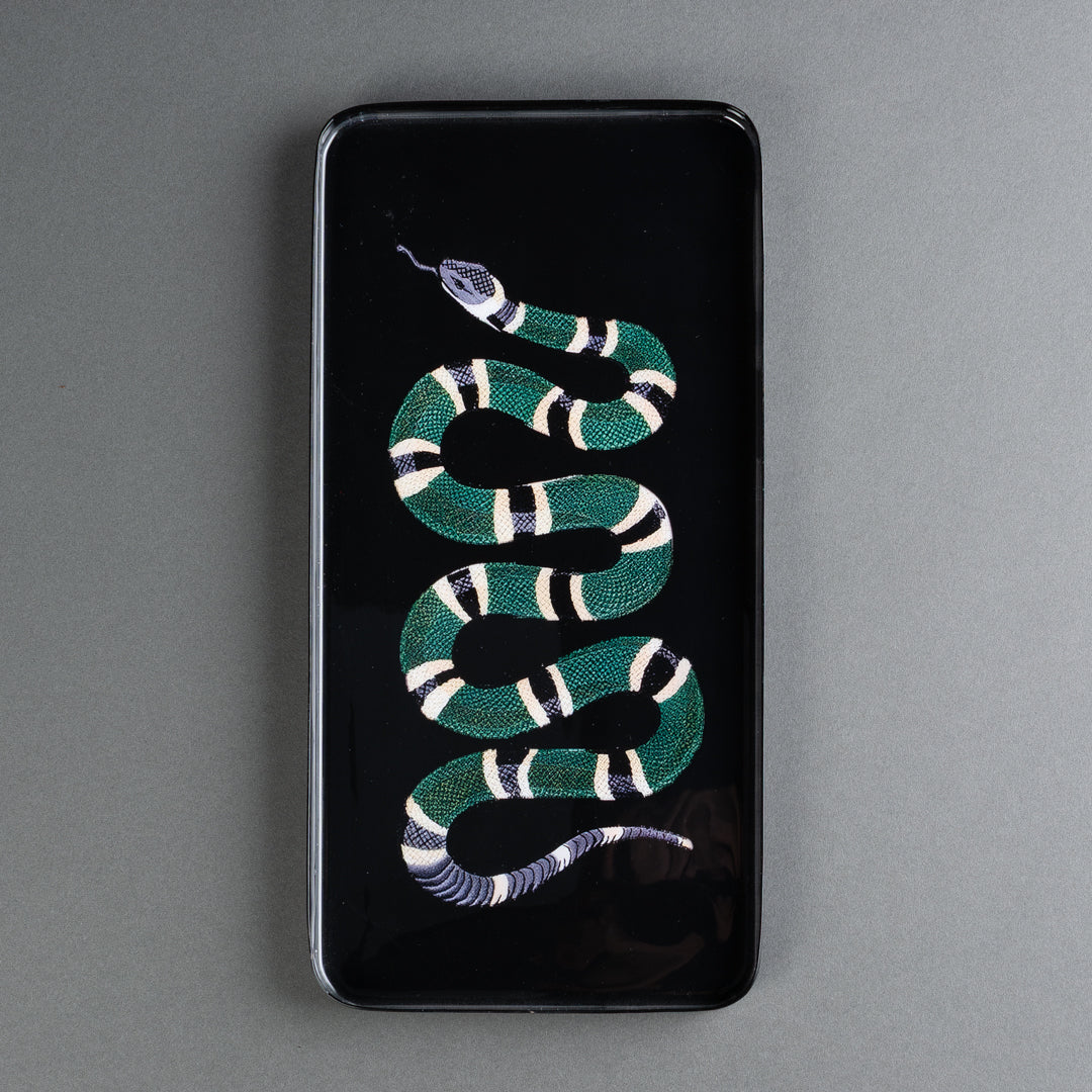 BANDEJA METAL SERPENTE NERO