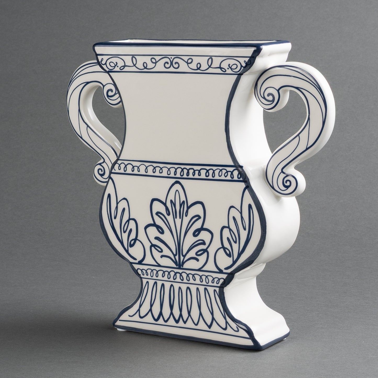 VASO ÂNFORA BIANCO E BLU