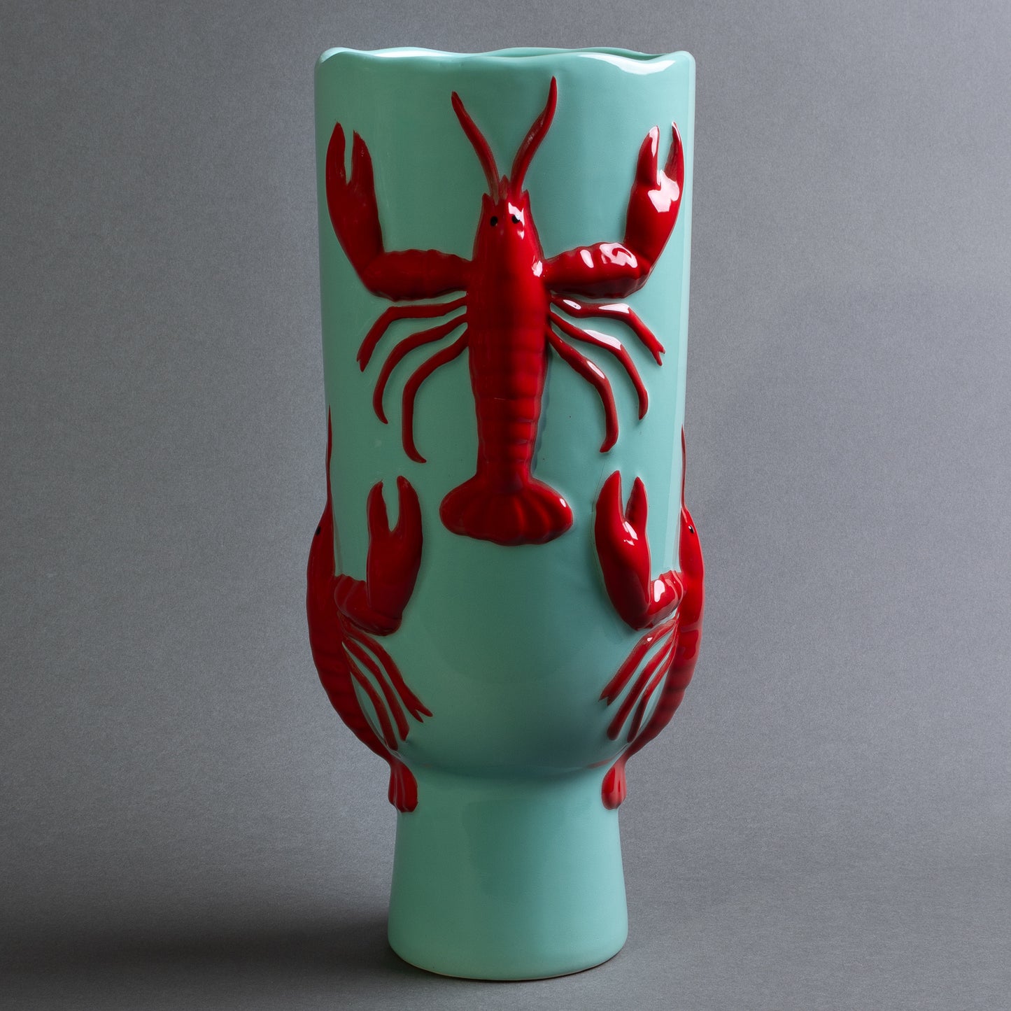 VASO ARAGOSTA AZURRO CHIARO