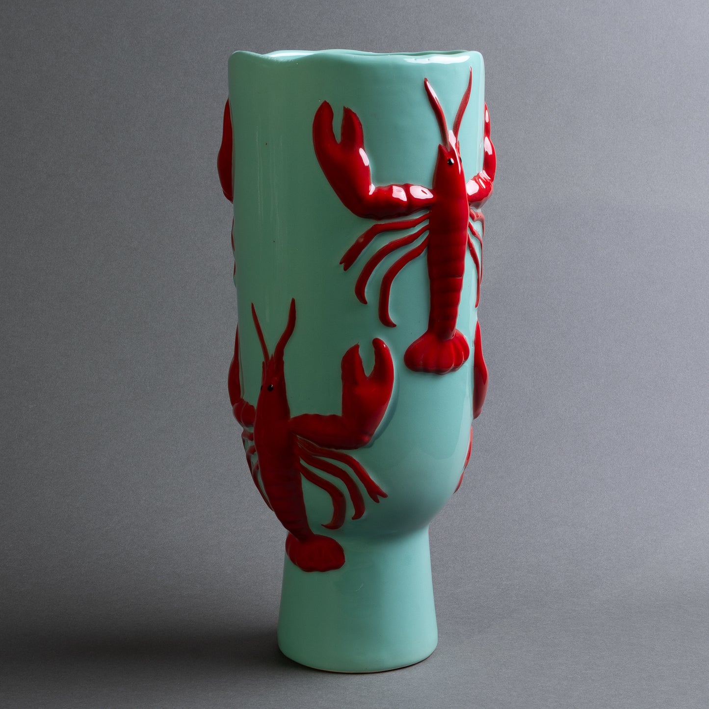 VASO ARAGOSTA AZURRO CHIARO