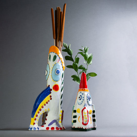 VASO PESCE COLORE ALTO