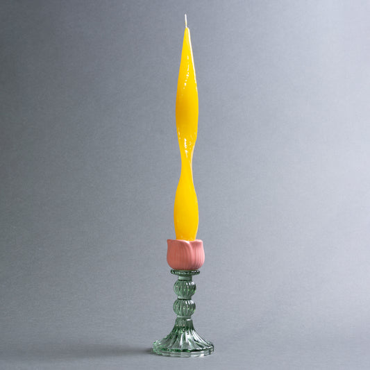 CASTIÇAL VETRO TULIPA ROSA