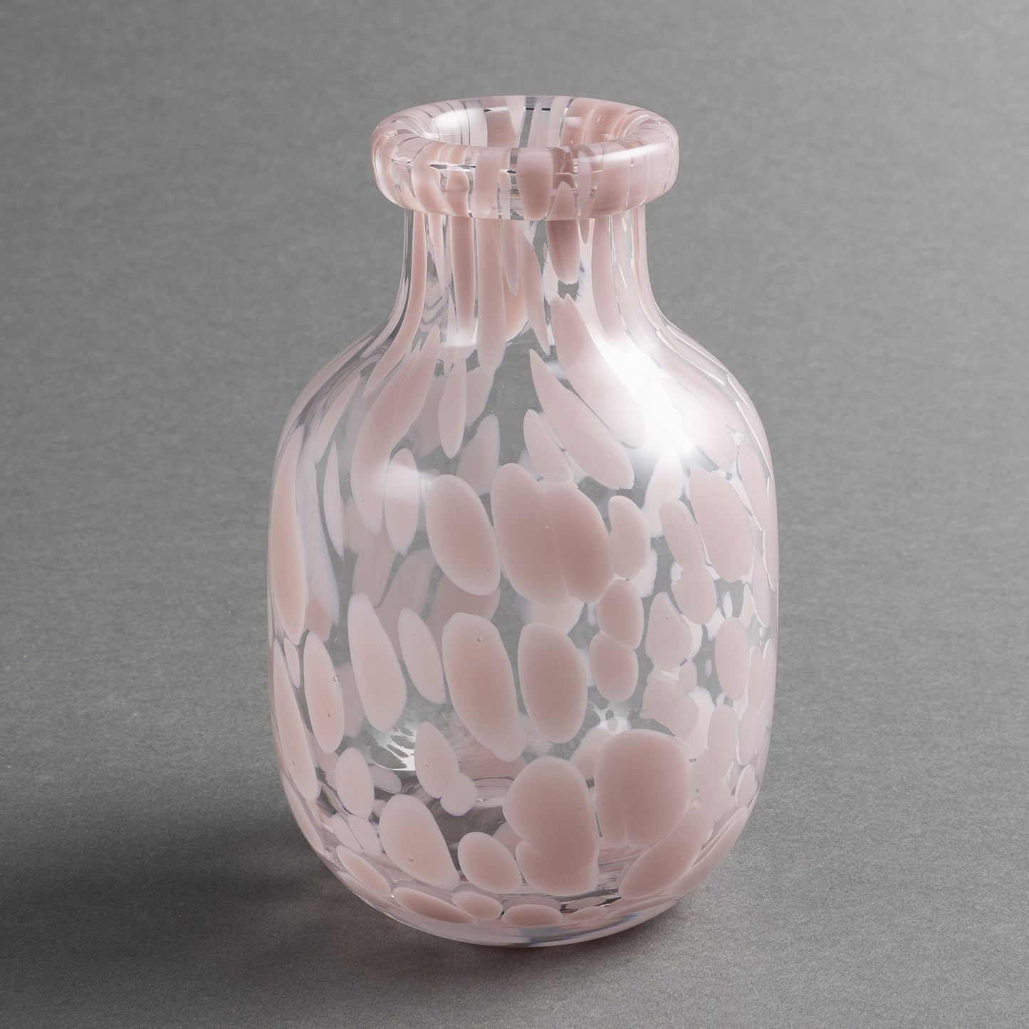 VASO VETRO PINCELADO ROSA