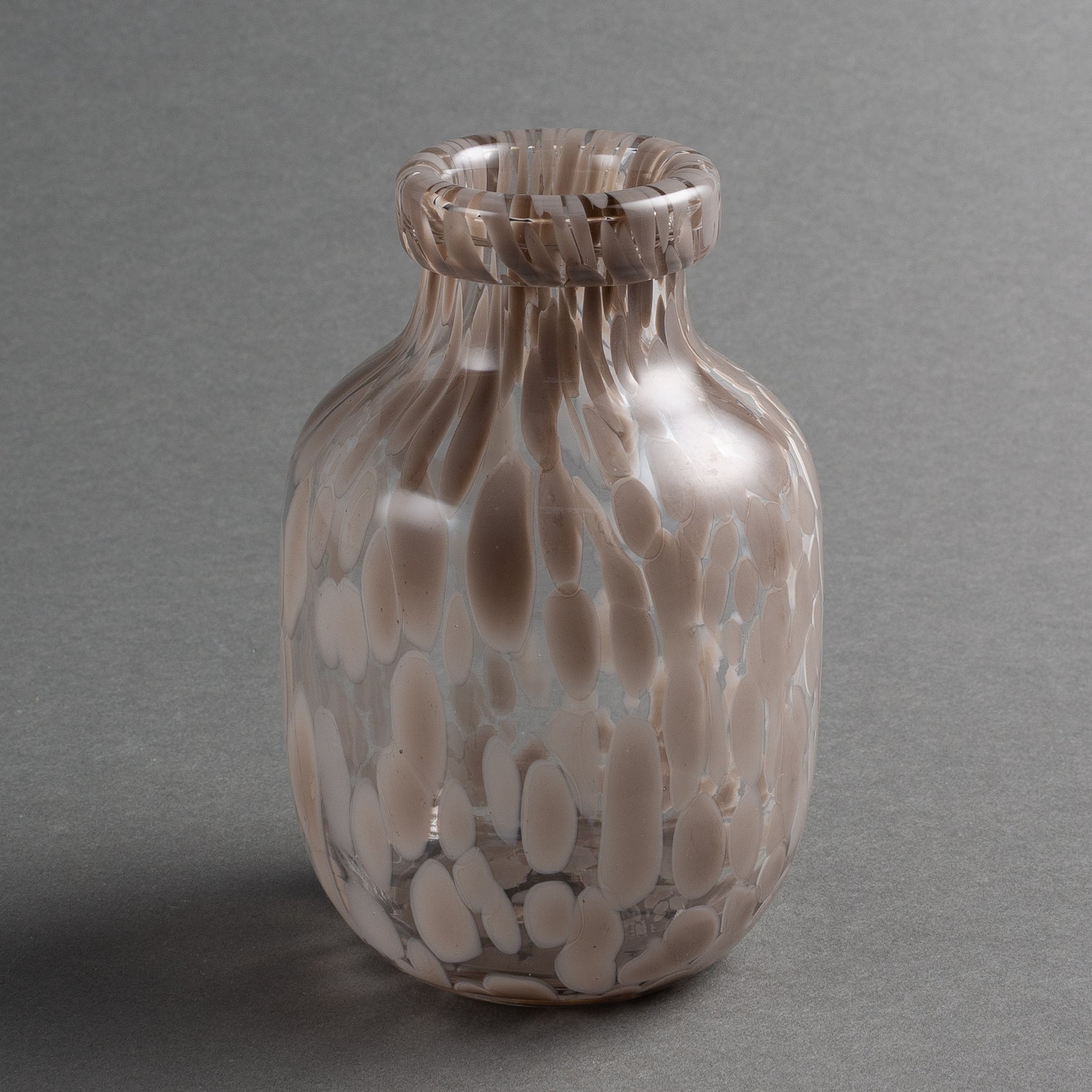 VASO VETRO PINCELADO GRIGIO