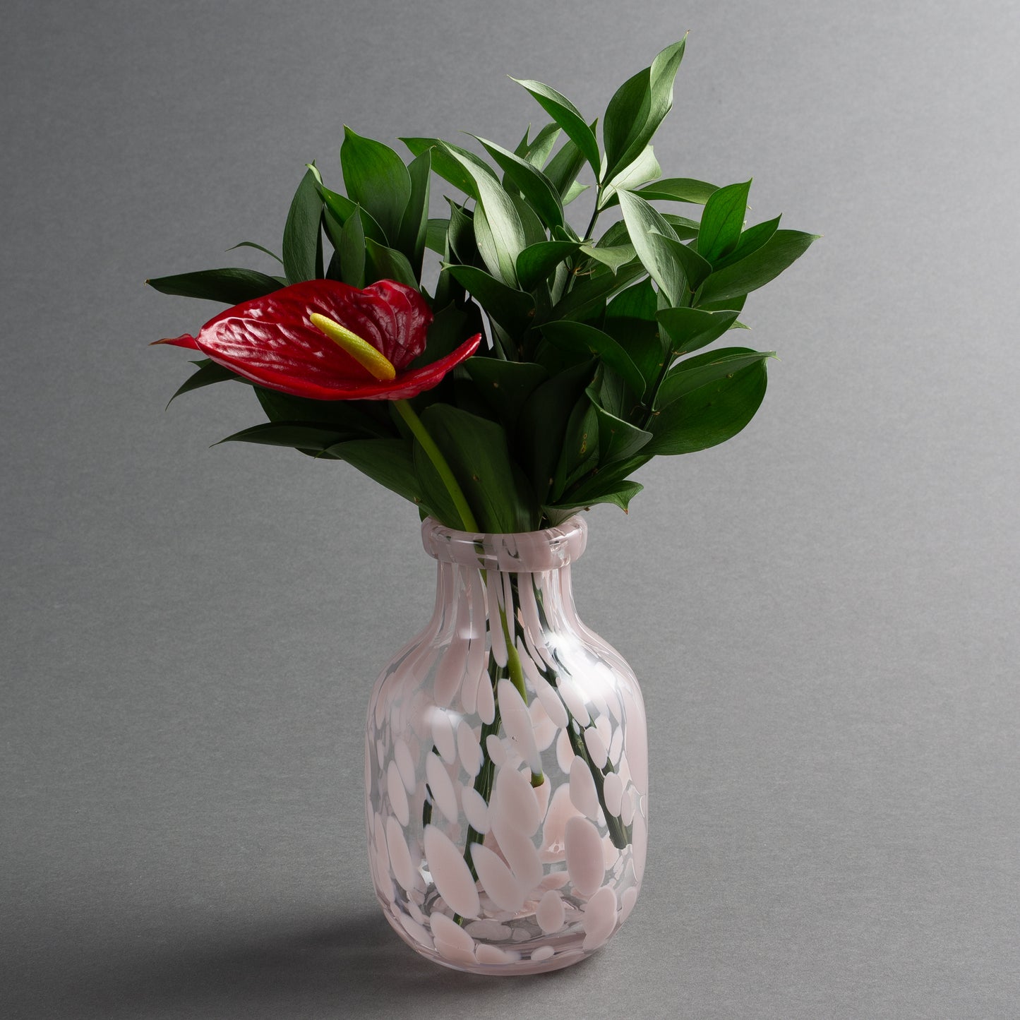 VASO VETRO PINCELADO ROSA