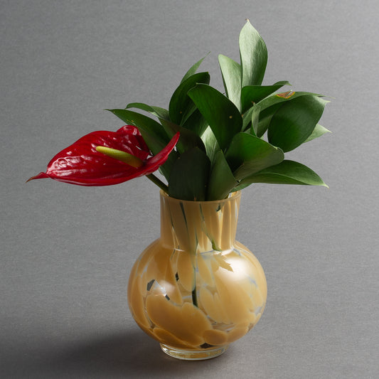 VASO VETRO PINCELADO BEIGE