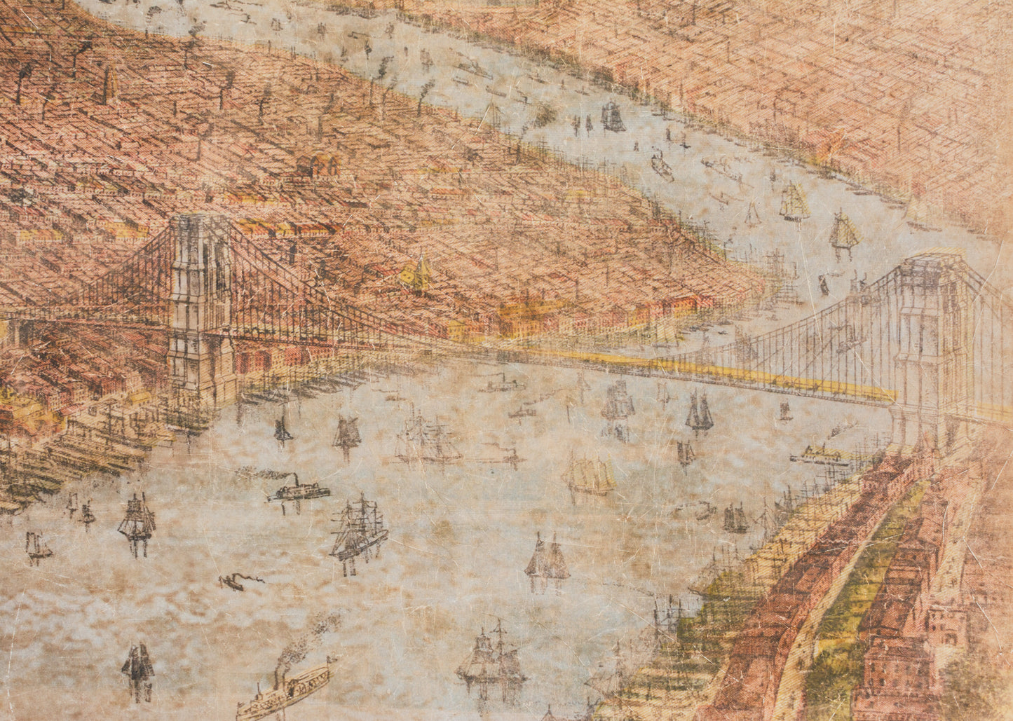 GRAVURA PAREDE MAPA NY
