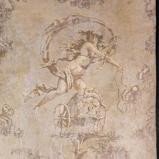 GRAVURA PAREDE QUERUBIM E FIORI