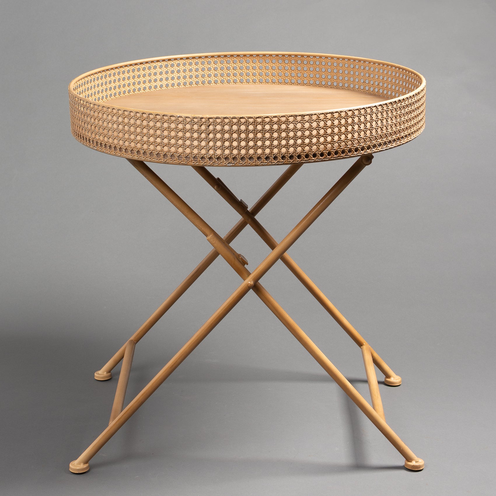 MESA REDONDA *FAUX PALHINHA¨