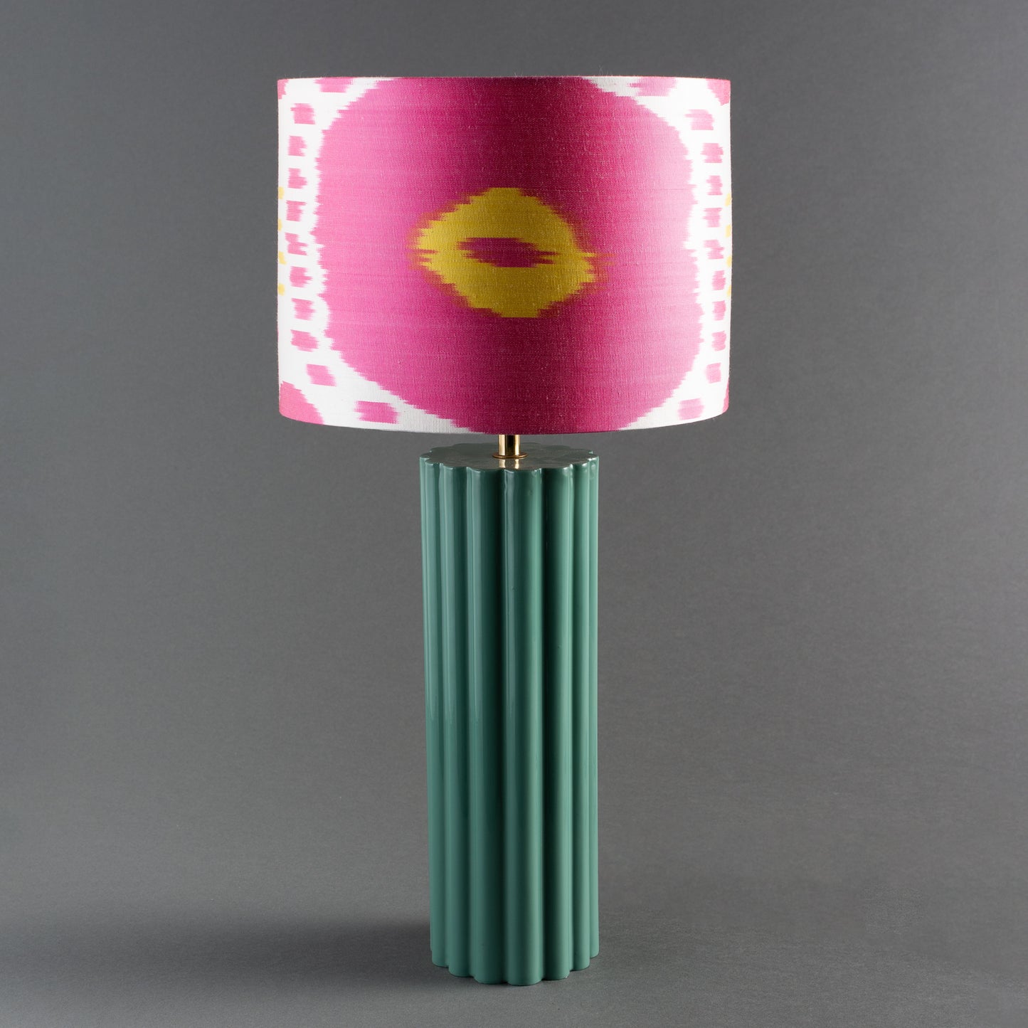 CÚPULA STUDIO BERGAMIN IKAT SEDA GIALLO E ROSA