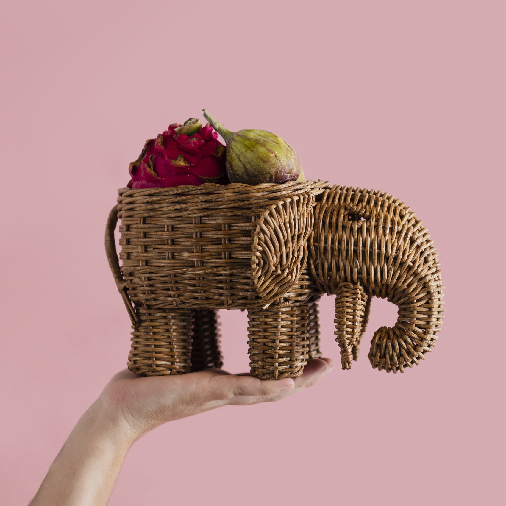 CACHEPOT RATTAN ELEFANTE